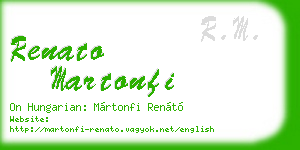 renato martonfi business card