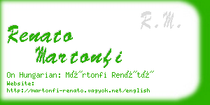 renato martonfi business card